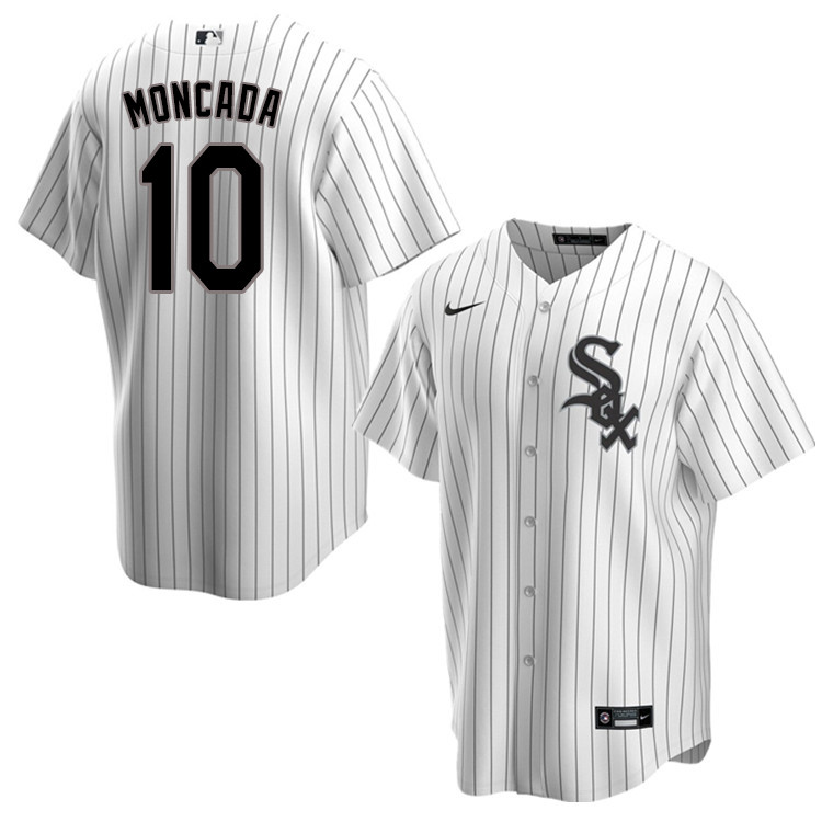 Nike Men #10 Yoan Moncada Chicago White Sox Baseball Jerseys Sale-Pinstripe